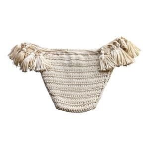POL Acrylic Tassel Sweater Panty Natural Beige Women's Size Small NWOT